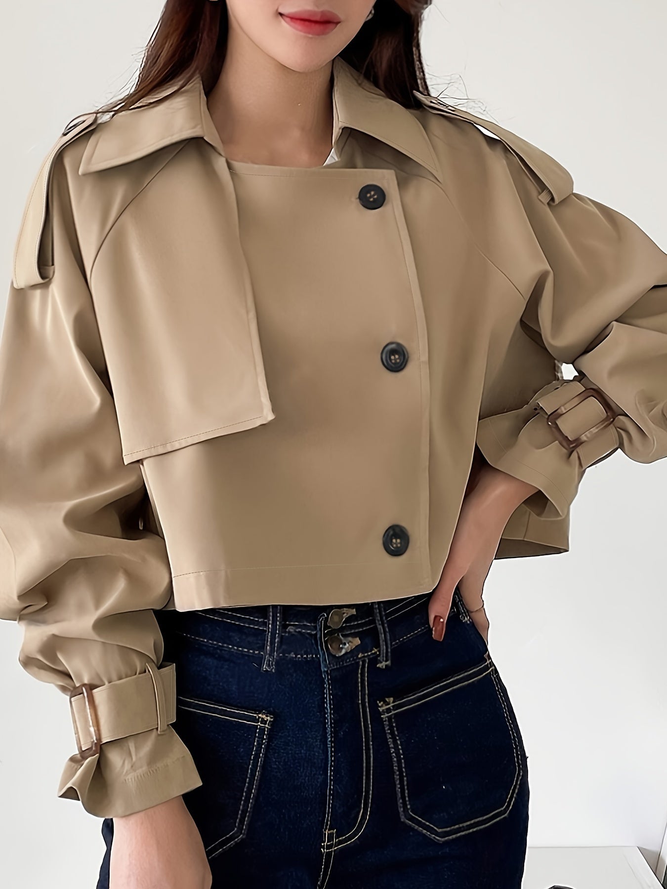 Eve – Eleganter und Schicker Khaki Trenchcoat für Damen