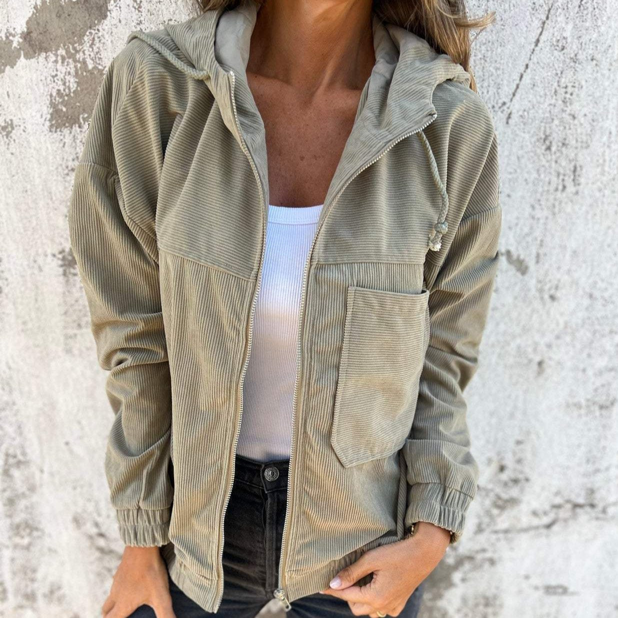 Jessie - Kapuzenjacke mit Reißverschluss für Herbst und Winter für Damen