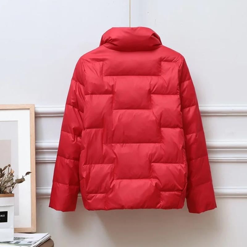 Cynthia - Gestepptes Knopf-Down-Jacke für Herbst und Winter für Damen