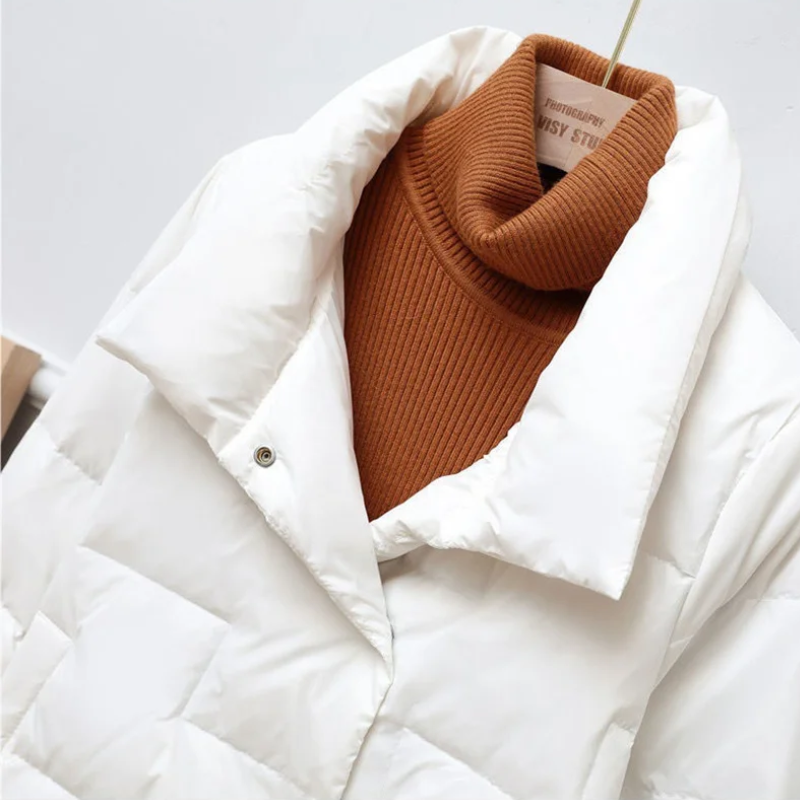 Cynthia - Gestepptes Knopf-Down-Jacke für Herbst und Winter für Damen