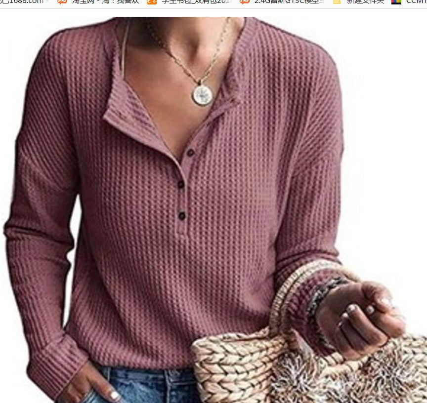 Edra - Elegante V-Ausschnitt Bluse für den Herbst und Frühling für Damen