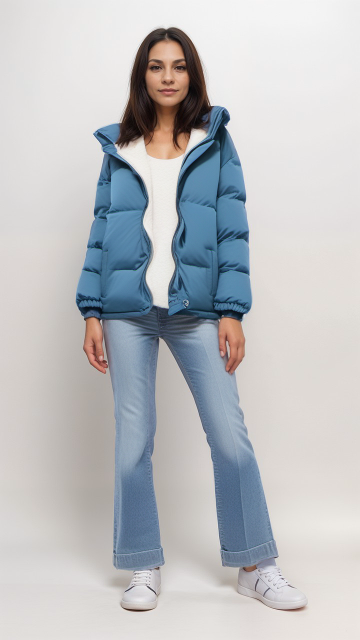 Marleisha | Warme Reißverschluss-Winterjacke