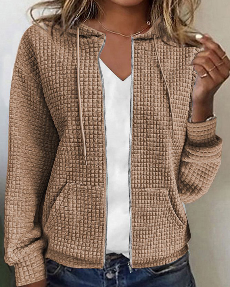 Cassy - Lässige Jacke Mit Taschen Und Kordel