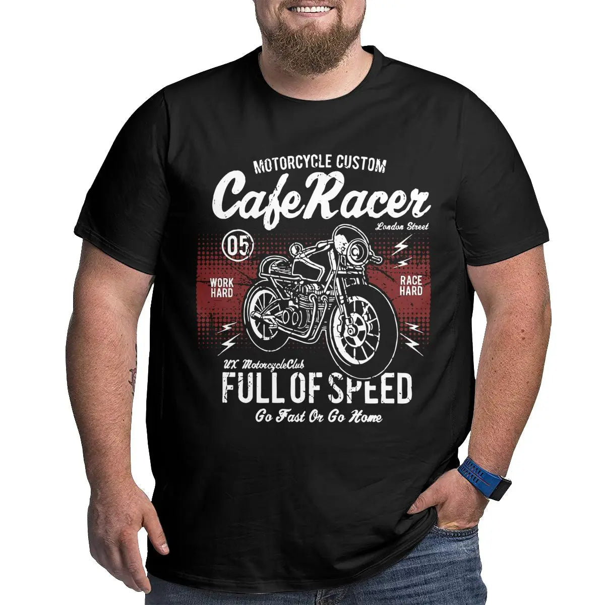 Niek Füll Trottel Motorrad-Top | Plus Größe Vintage-T-Shirt