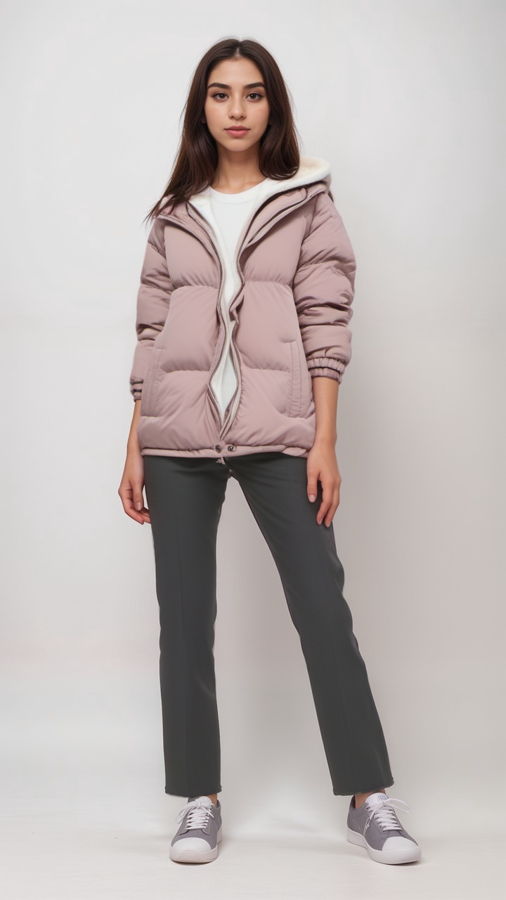 Marleisha | Warme Reißverschluss-Winterjacke