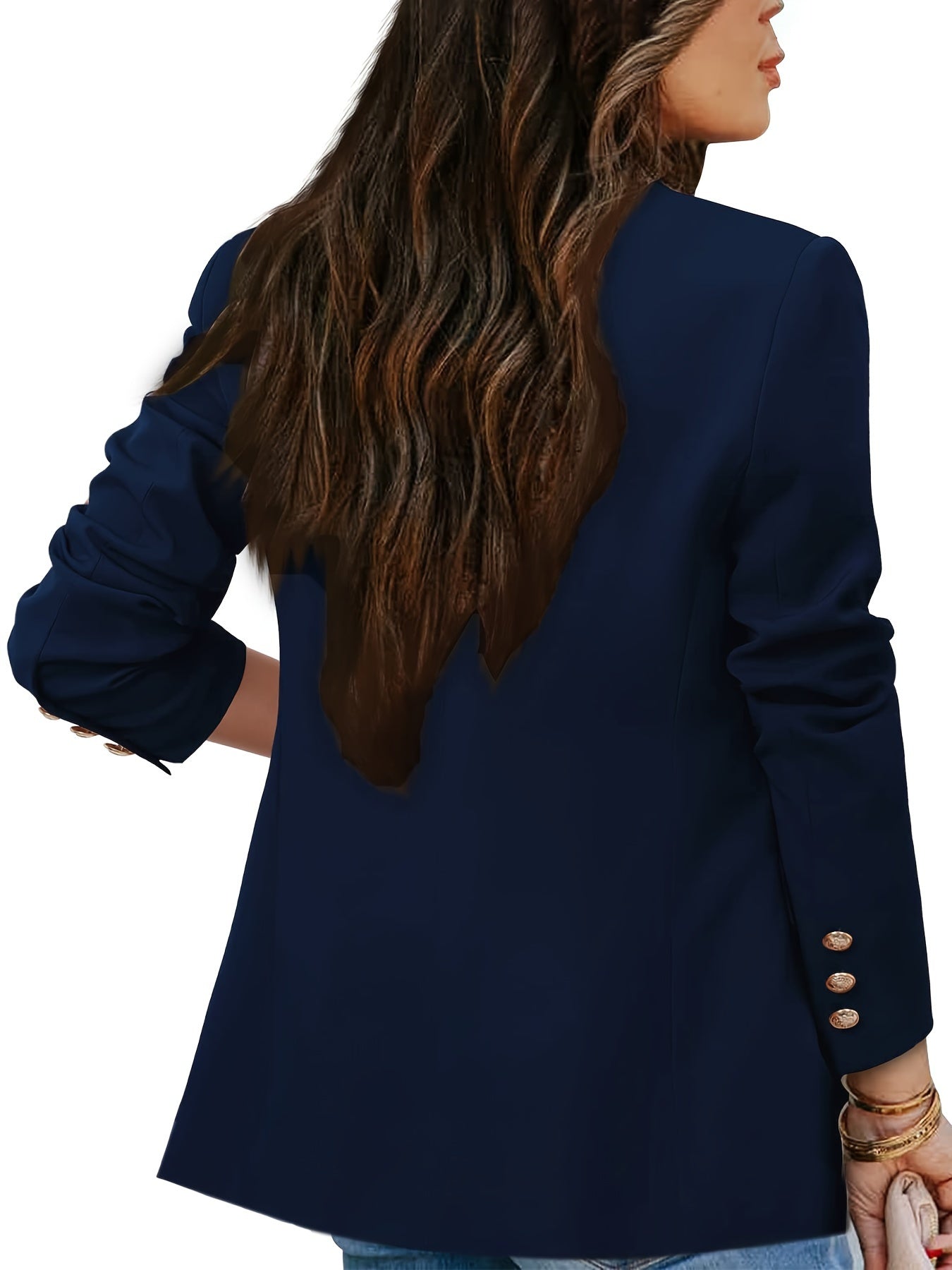 Eleganter Business Longblazer mit Doppelreihig für Damen | Ideal für alle Jahreszeiten