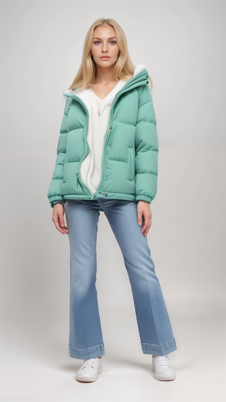 Marleisha | Warme Reißverschluss-Winterjacke