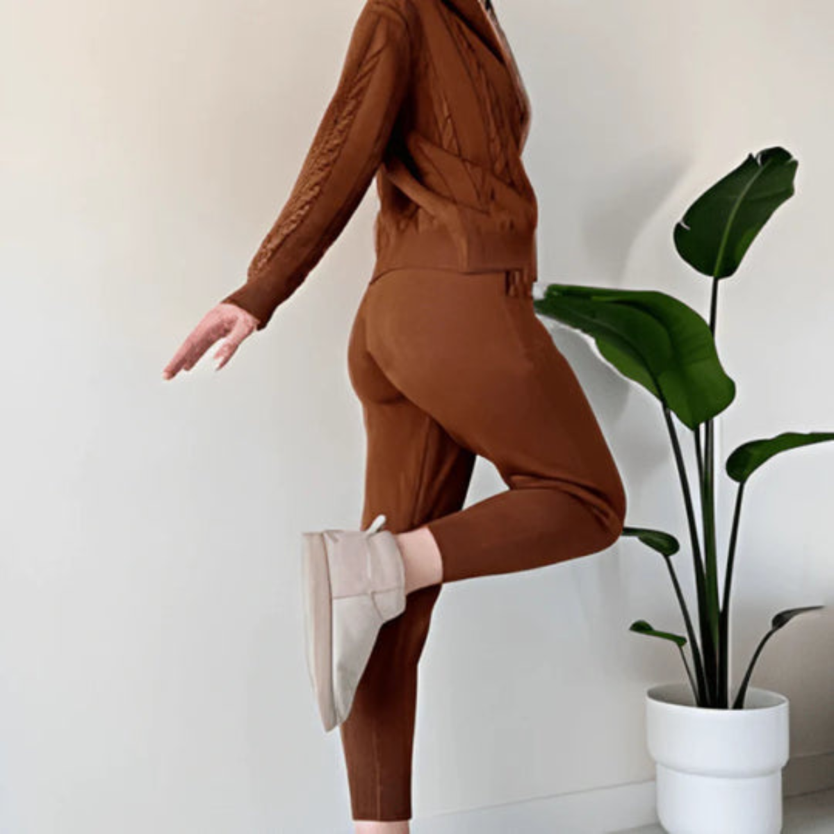 Zopfstrick-Pullover-Set Für Damen