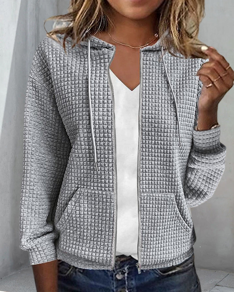 Cassy - Lässige Jacke Mit Taschen Und Kordel