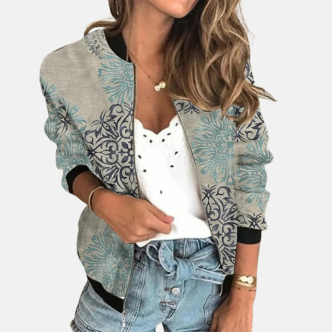 Alveria | Retro Print Kurzjacke
