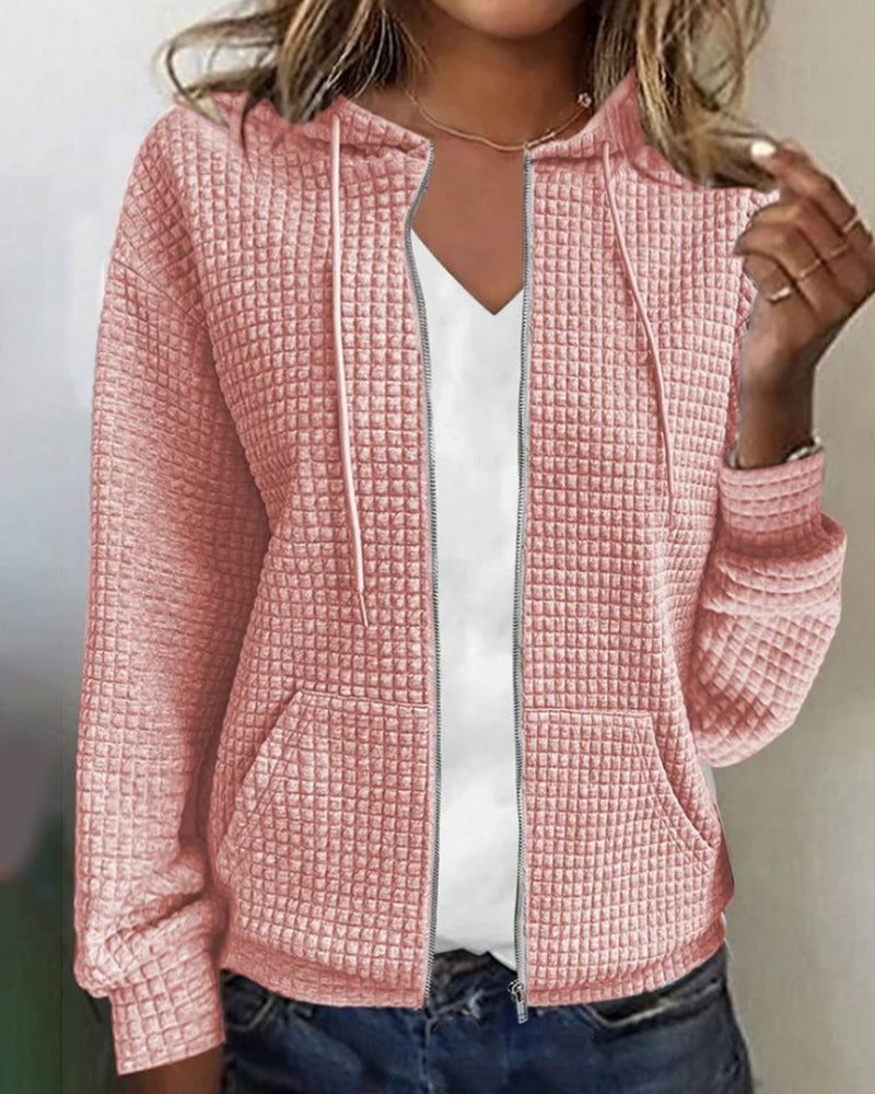 Cassy - Lässige Jacke Mit Taschen Und Kordel