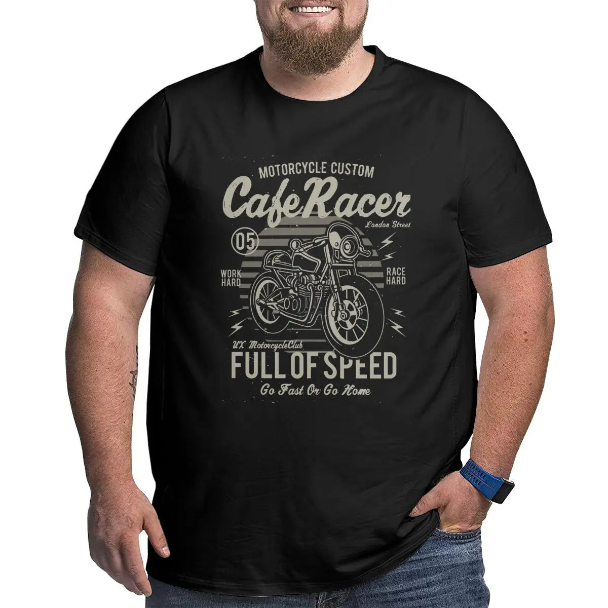Niek Füll Trottel Motorrad-Top | Plus Größe Vintage-T-Shirt
