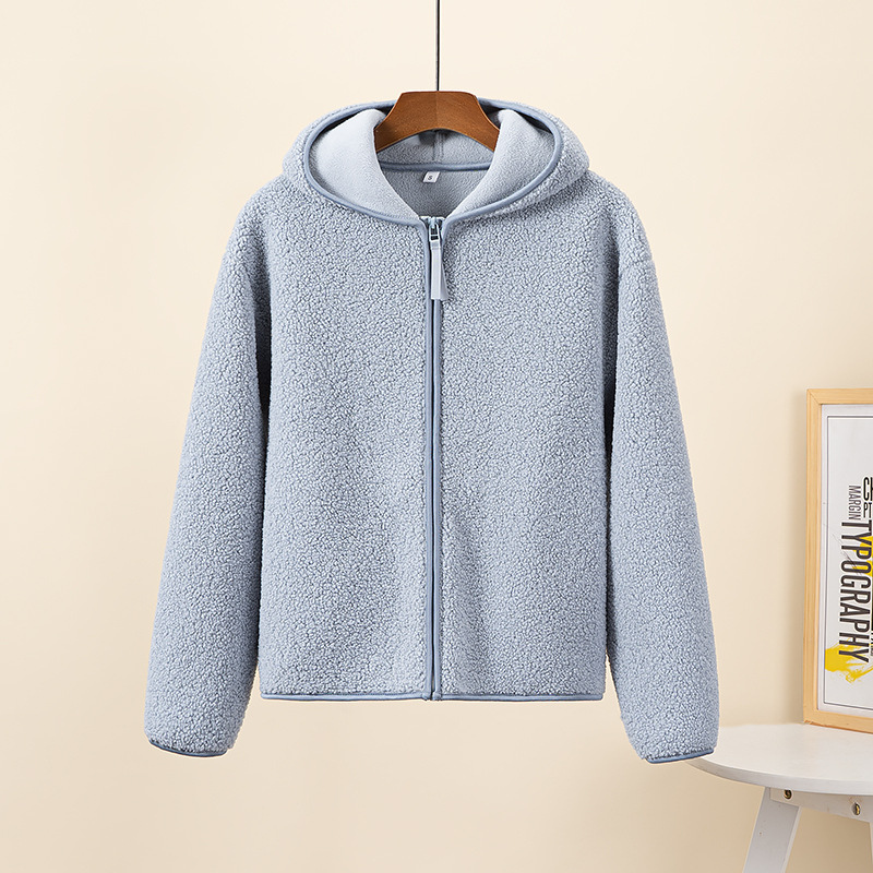 Wendy – Gemütliche Winter-Fleece-Hoodie mit Reißverschluss und Langarm für Damen