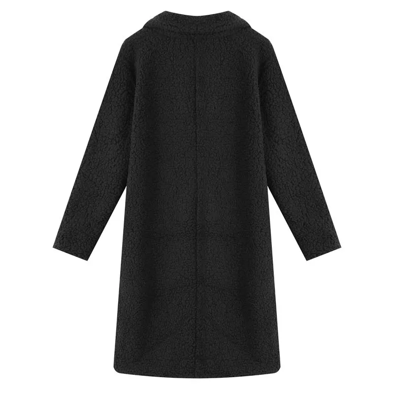 Cynthia - Stilvoller Langer Teddy-Fleece-Mantel für Kalte Wintertage für Damen