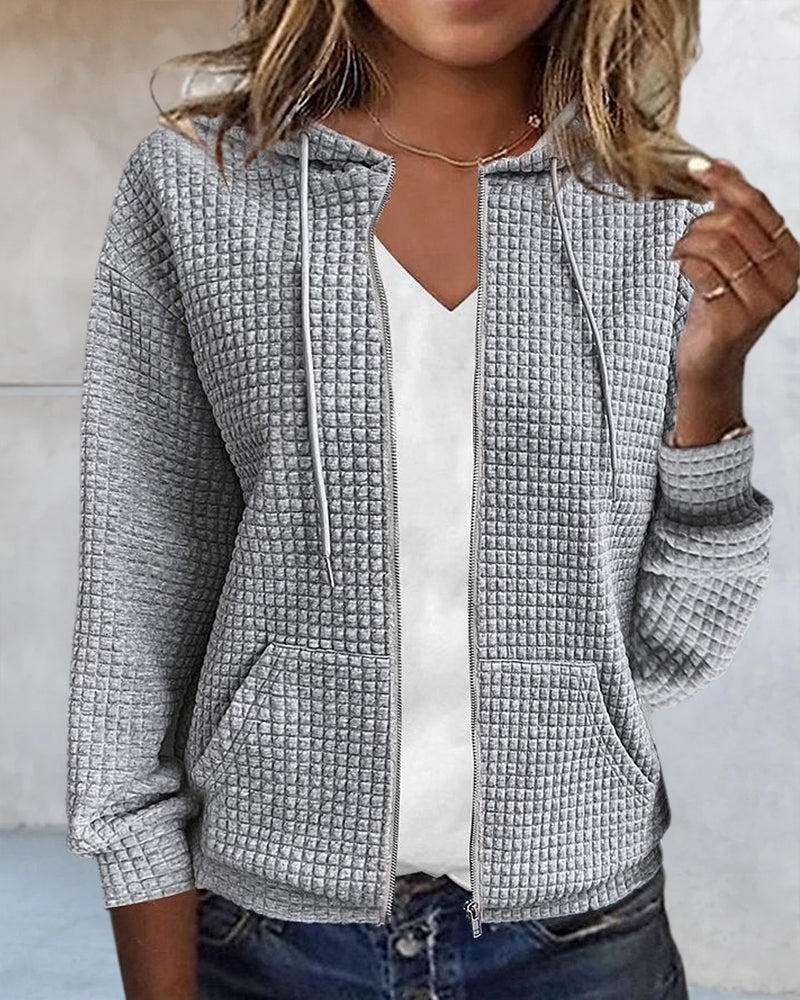 Cassy - Lässige Jacke Mit Taschen Und Kordel