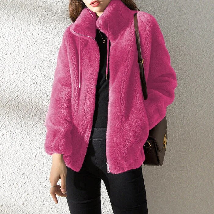Dahlia - Luxuriöser Kunstpelzmantel für Herbst und Winter für Damen