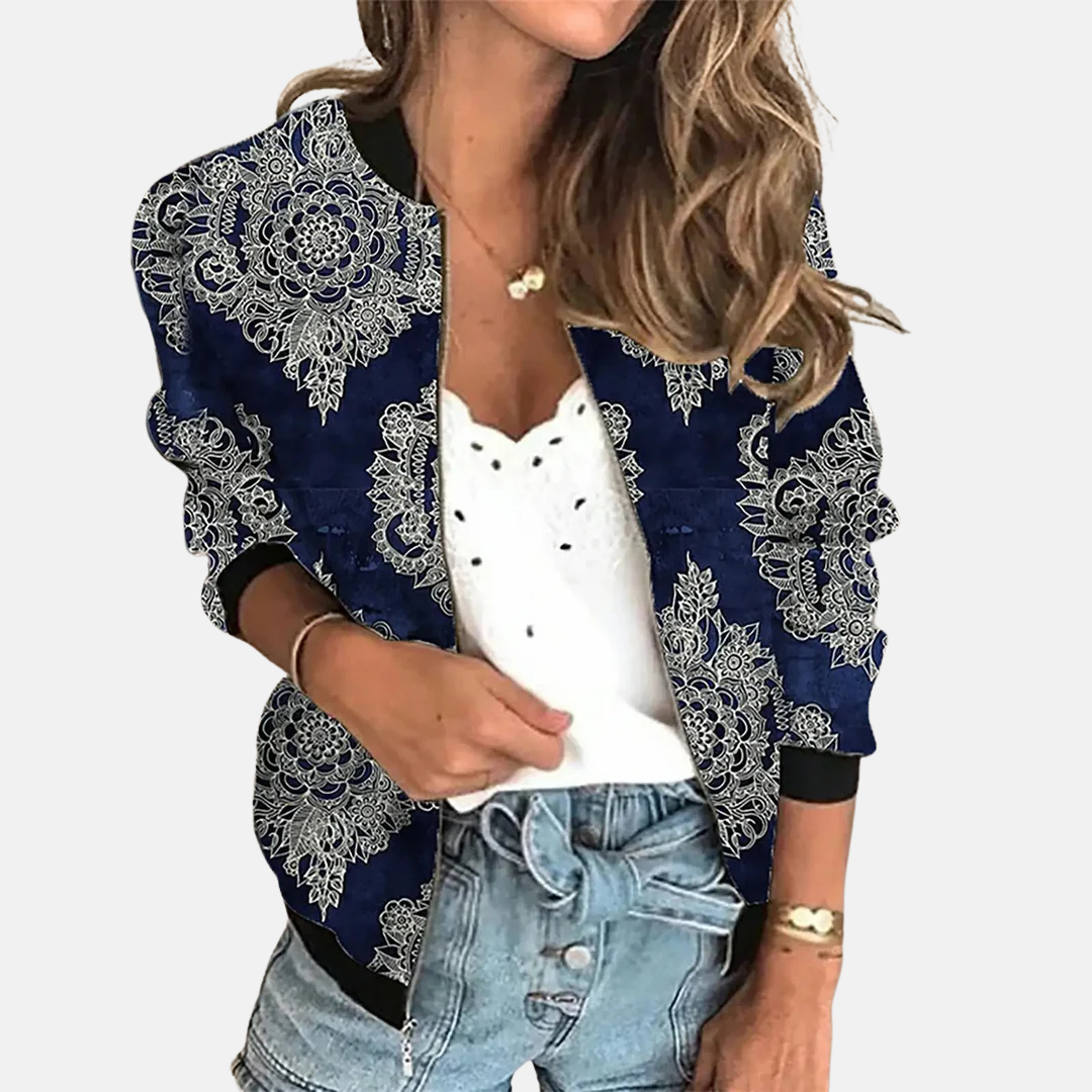 Alveria | Retro Print Kurzjacke