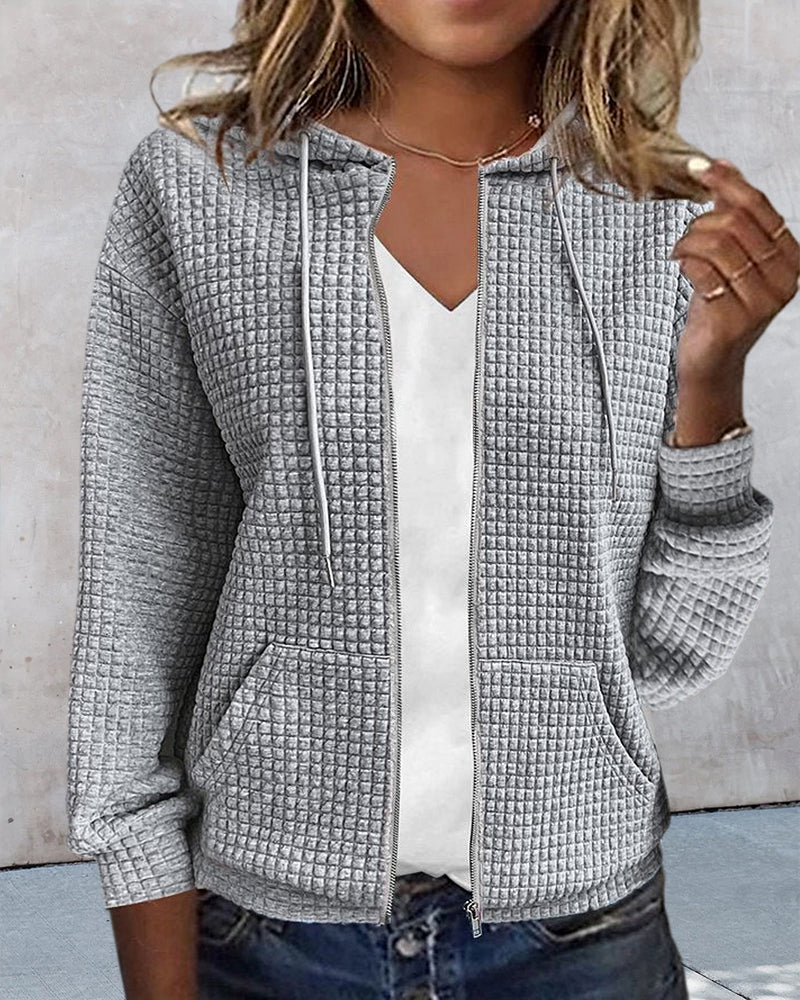Cassy - Lässige Jacke Mit Taschen Und Kordel