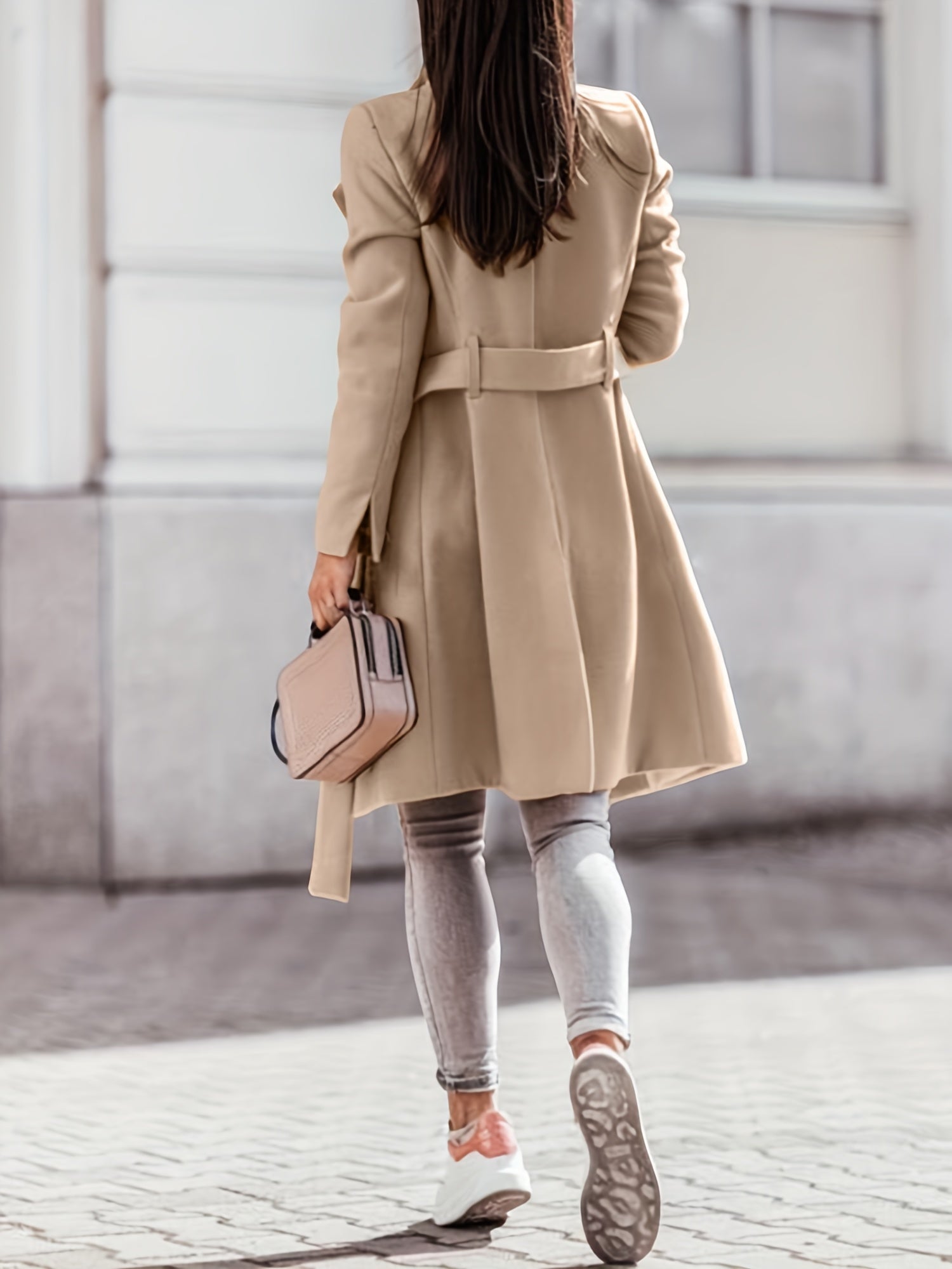 Elsa – Trendiger und Schicker Khaki Trenchcoat mit Knopfverschluss für Damen