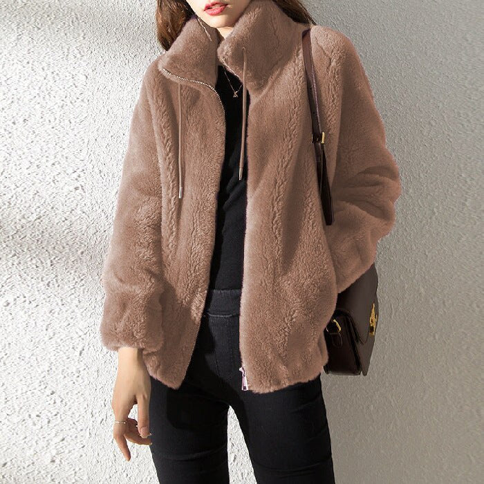 Dahlia - Luxuriöser Kunstpelzmantel für Herbst und Winter für Damen