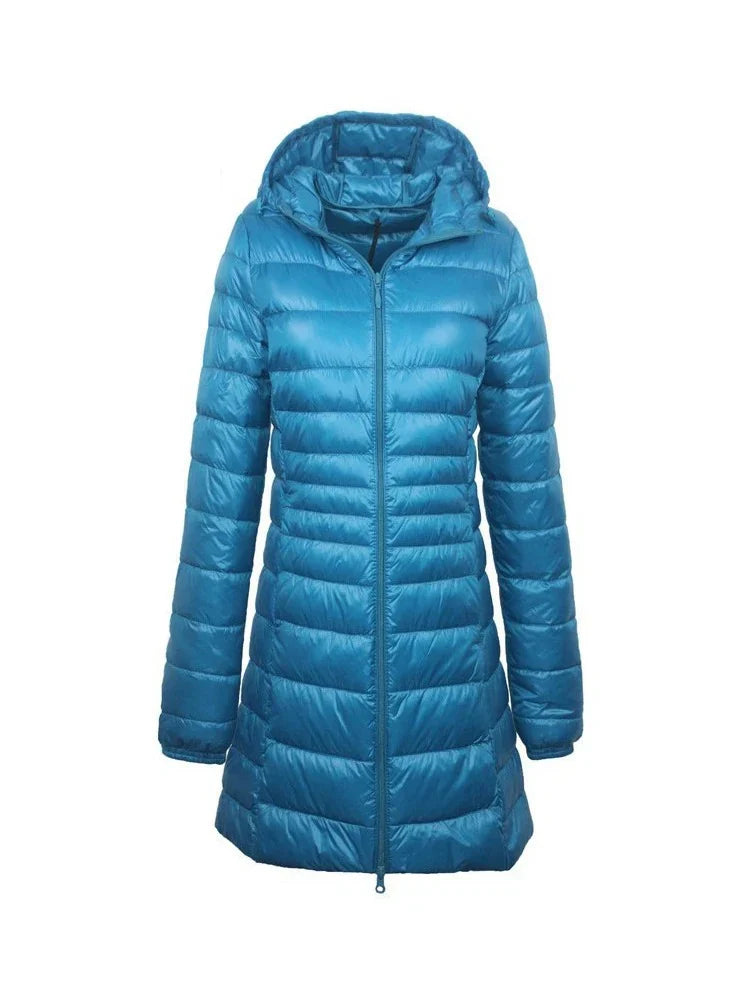 Eva - Lange Wattierte Winterjacke für Damen