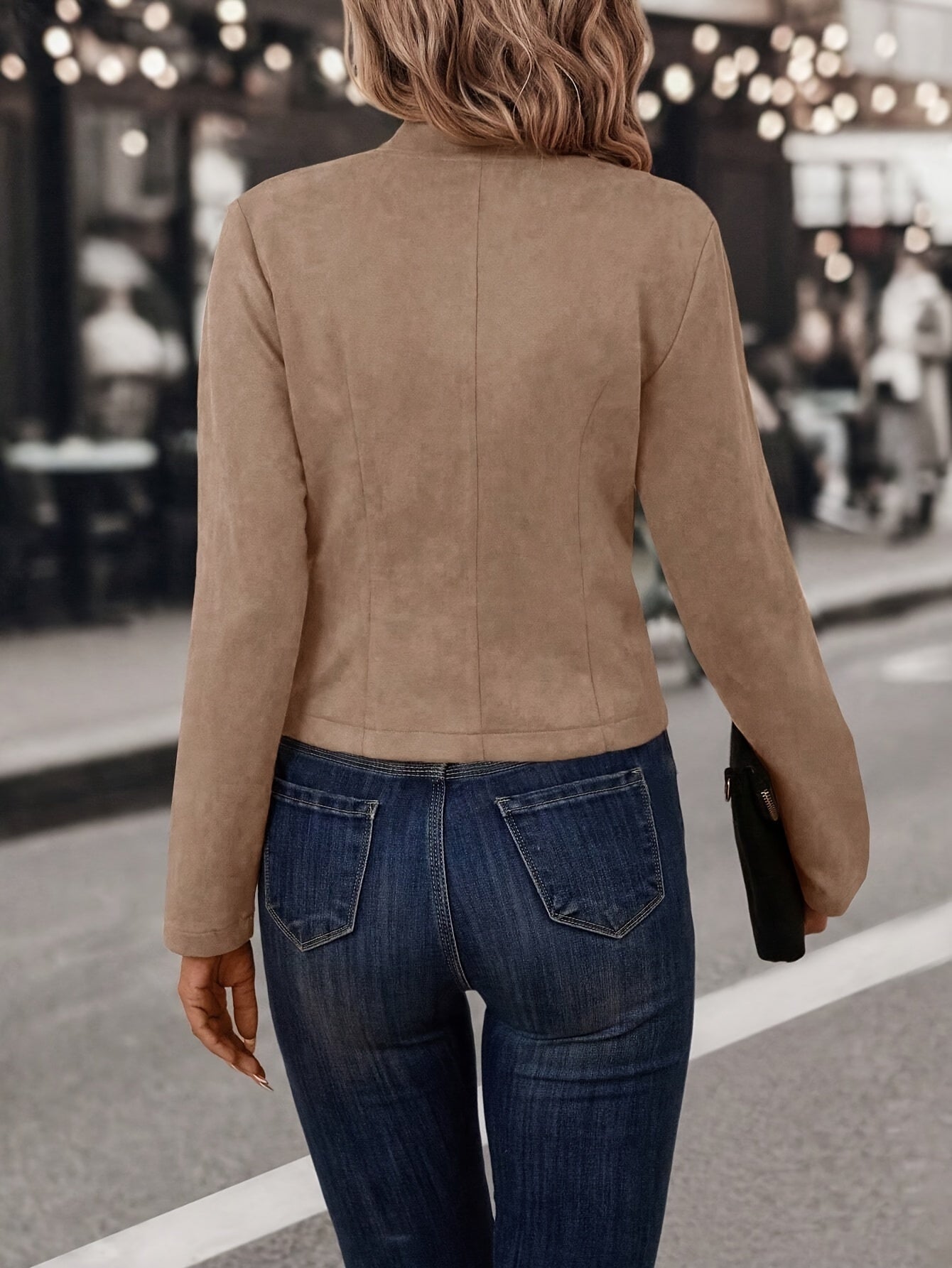 Dixie – Eleganter und Vielseitiger Doppelreihiger Mantel mit Offener Front für Damen