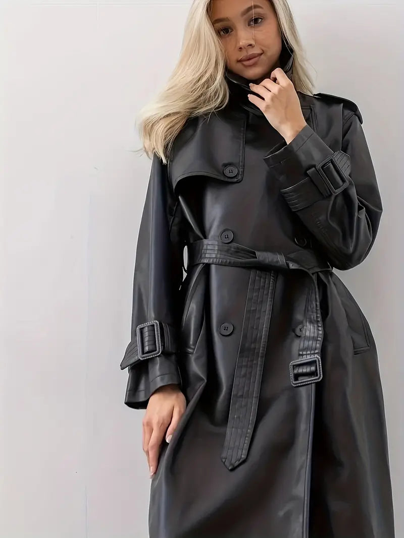 Selmah | Leder Wintermantel für Frauen