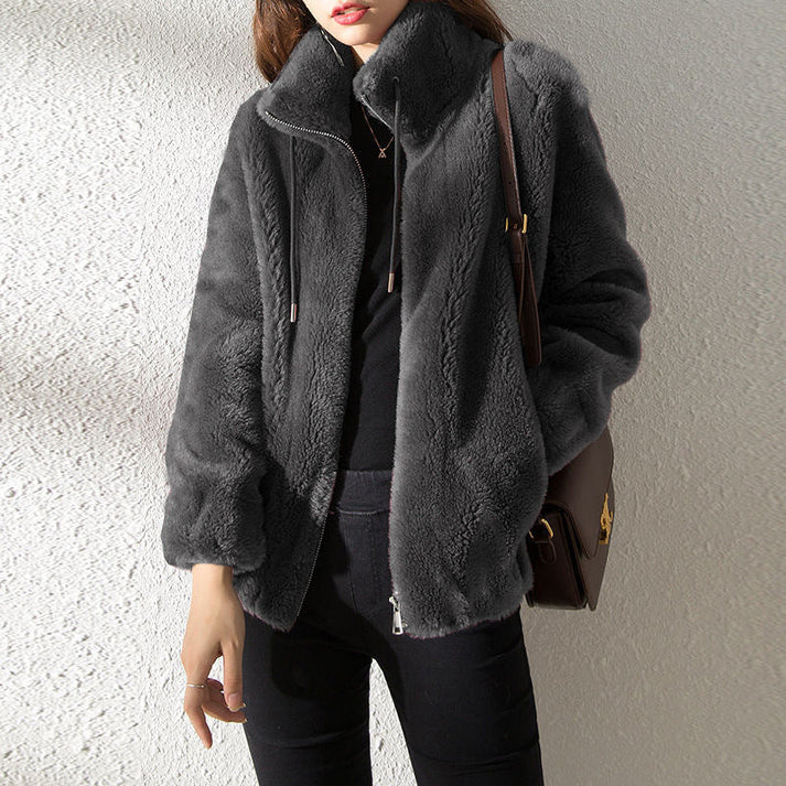 Dahlia - Luxuriöser Kunstpelzmantel für Herbst und Winter für Damen