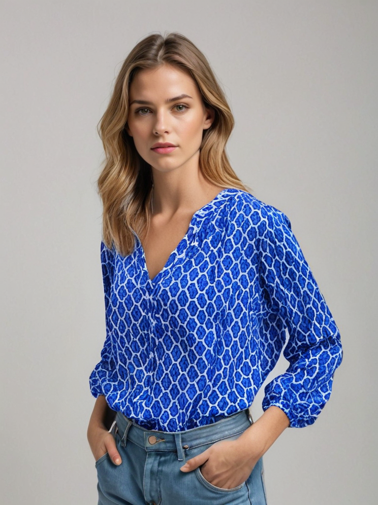 Fawn | Bluse mit V-Ausschnitt für Frauen
