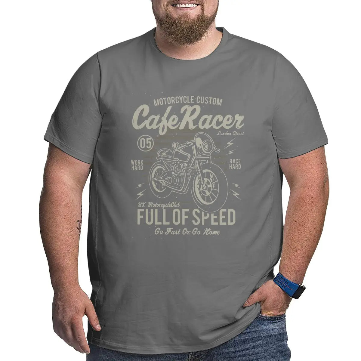 Niek Füll Trottel Motorrad-Top | Plus Größe Vintage-T-Shirt