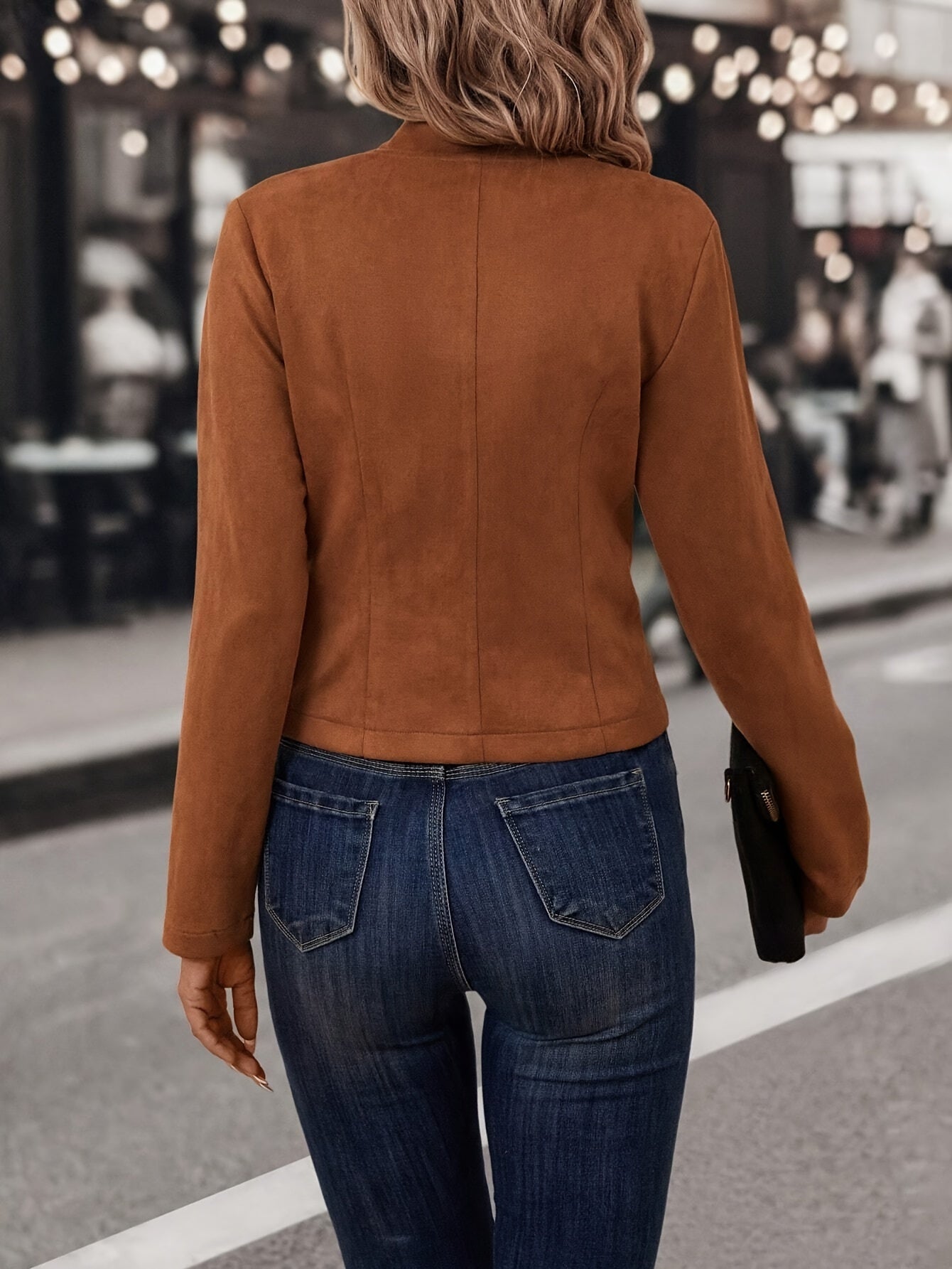 Dixie – Eleganter und Vielseitiger Doppelreihiger Mantel mit Offener Front für Damen