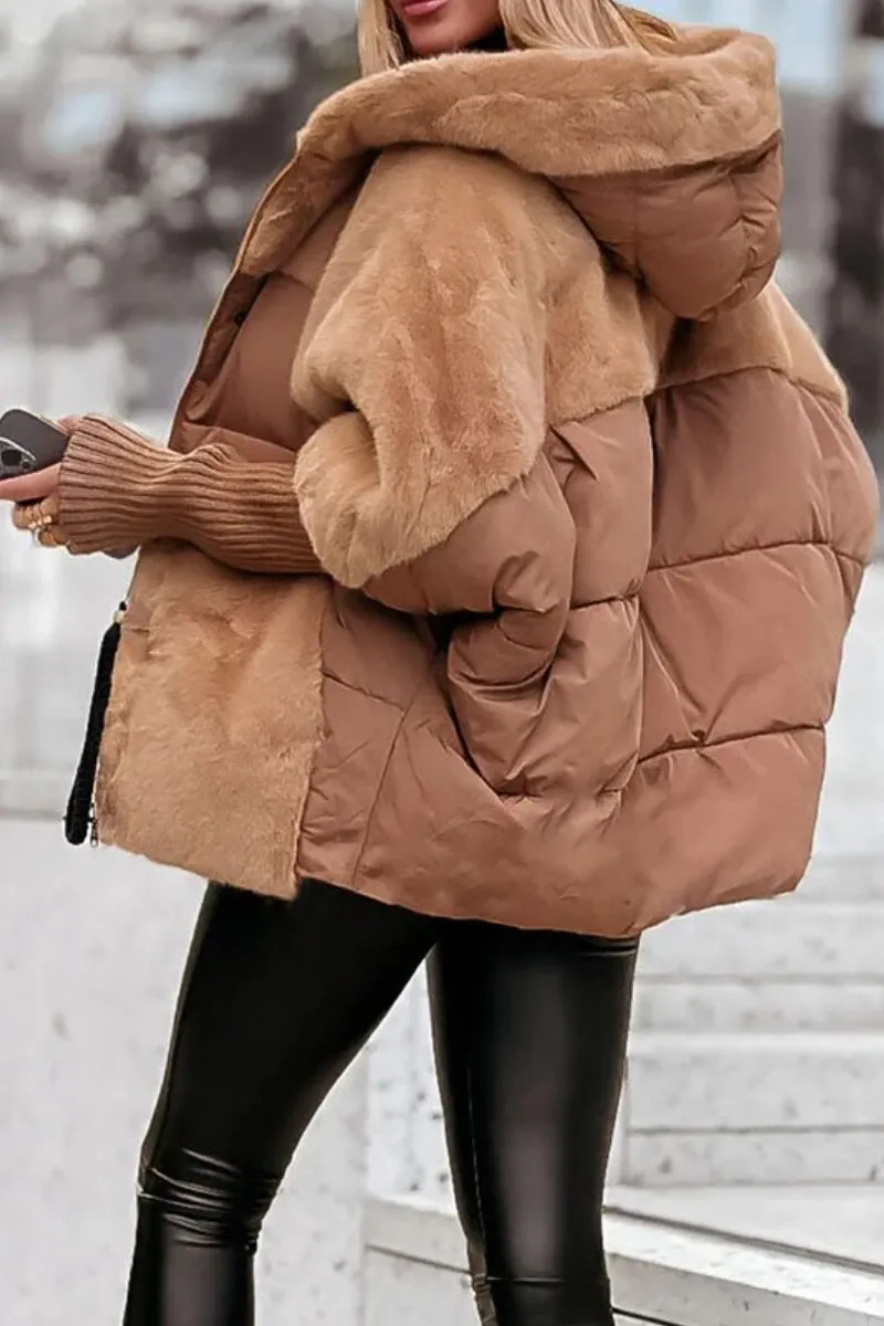Winslet | Wintermantel mit mehrfarbigem Muster