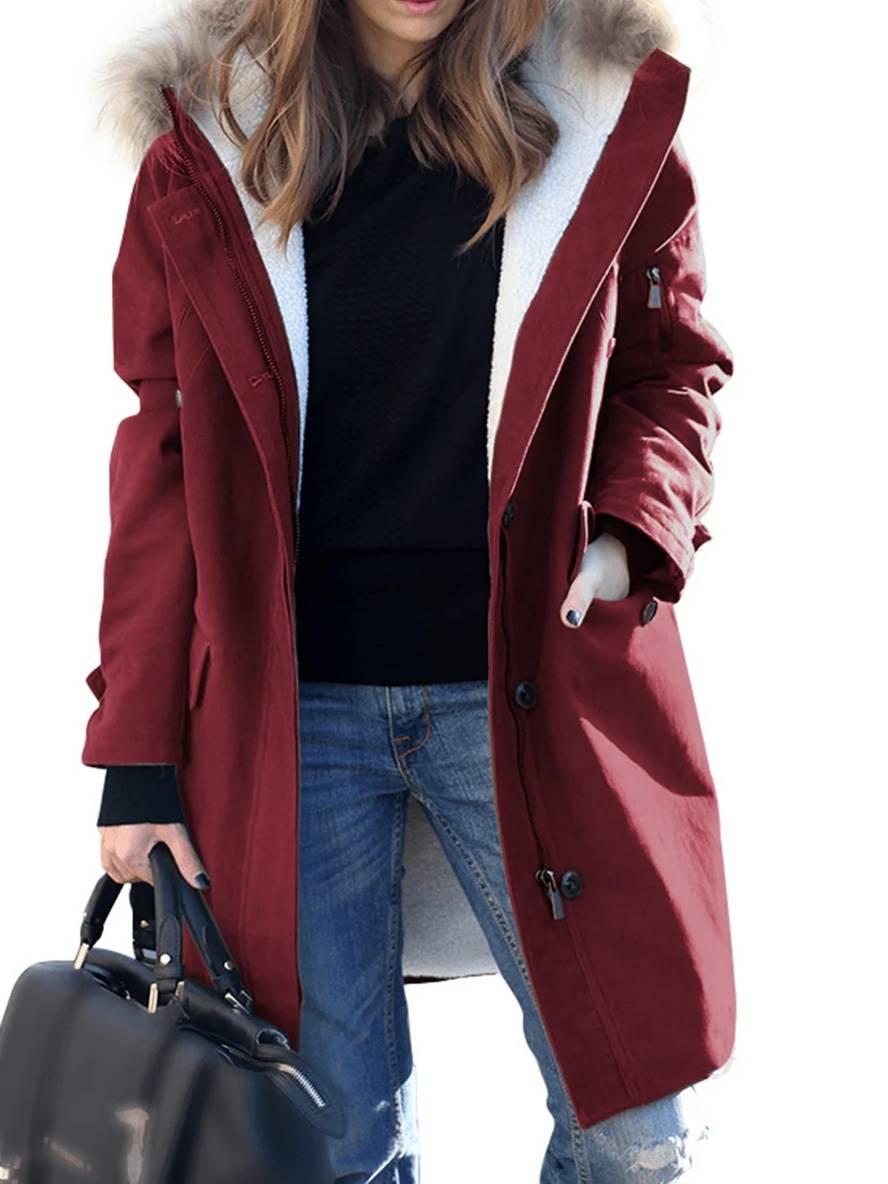 Jauslyn | Frau reichlich übergroße Freizeitjacke