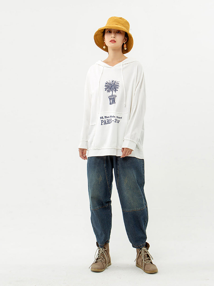 Darshana | Sweatshirt mit Kapuze aus Baumwolle für den Frühling