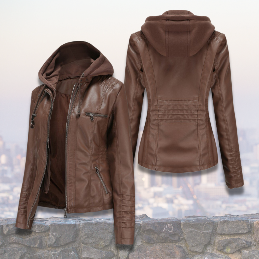 Suhayra- Bequeme Lederjacke für Frauen