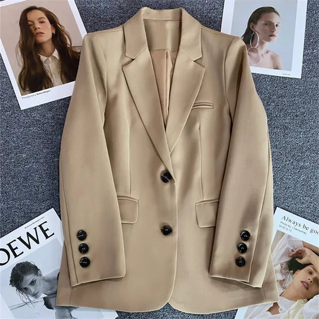 Damen Blazer mit Reverskragen und Knopfdetails