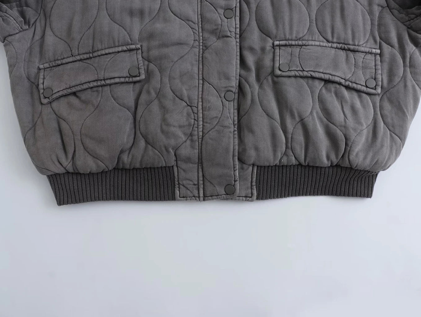 Edony | Locker sitzende graue Bomberjacke für Frauen