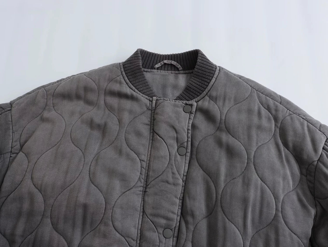 Edony | Locker sitzende graue Bomberjacke für Frauen