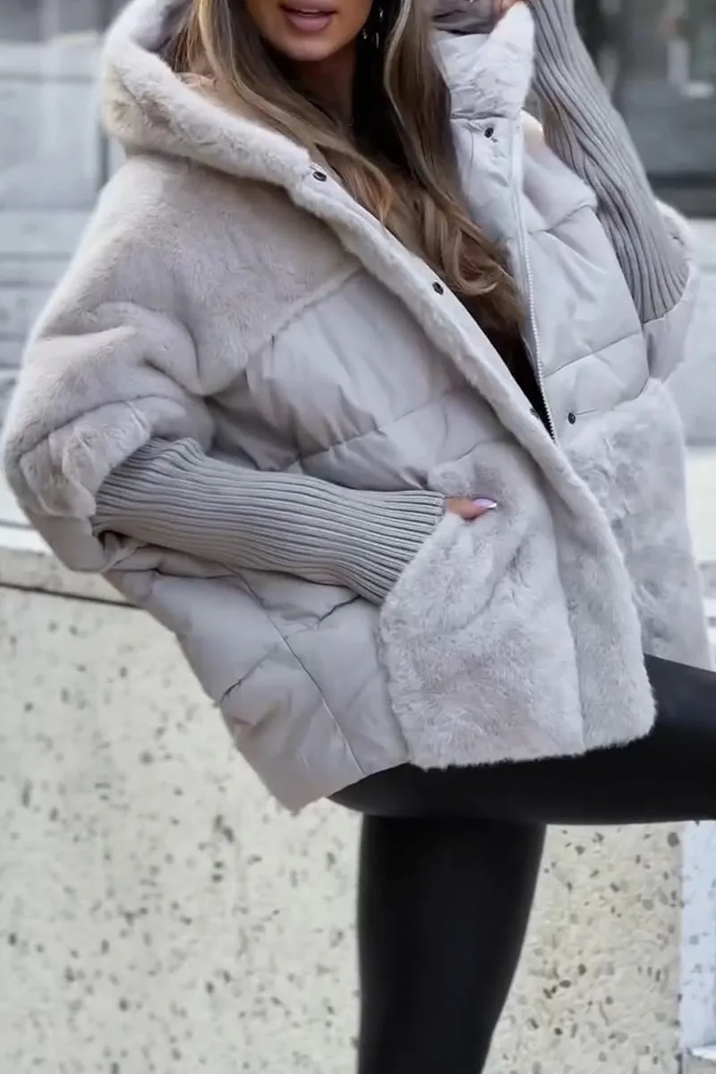 Winslet | Wintermantel mit mehrfarbigem Muster