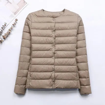 Apolline - Leichte Daunenjacke ohne Kragen Frau Herbst-Winter