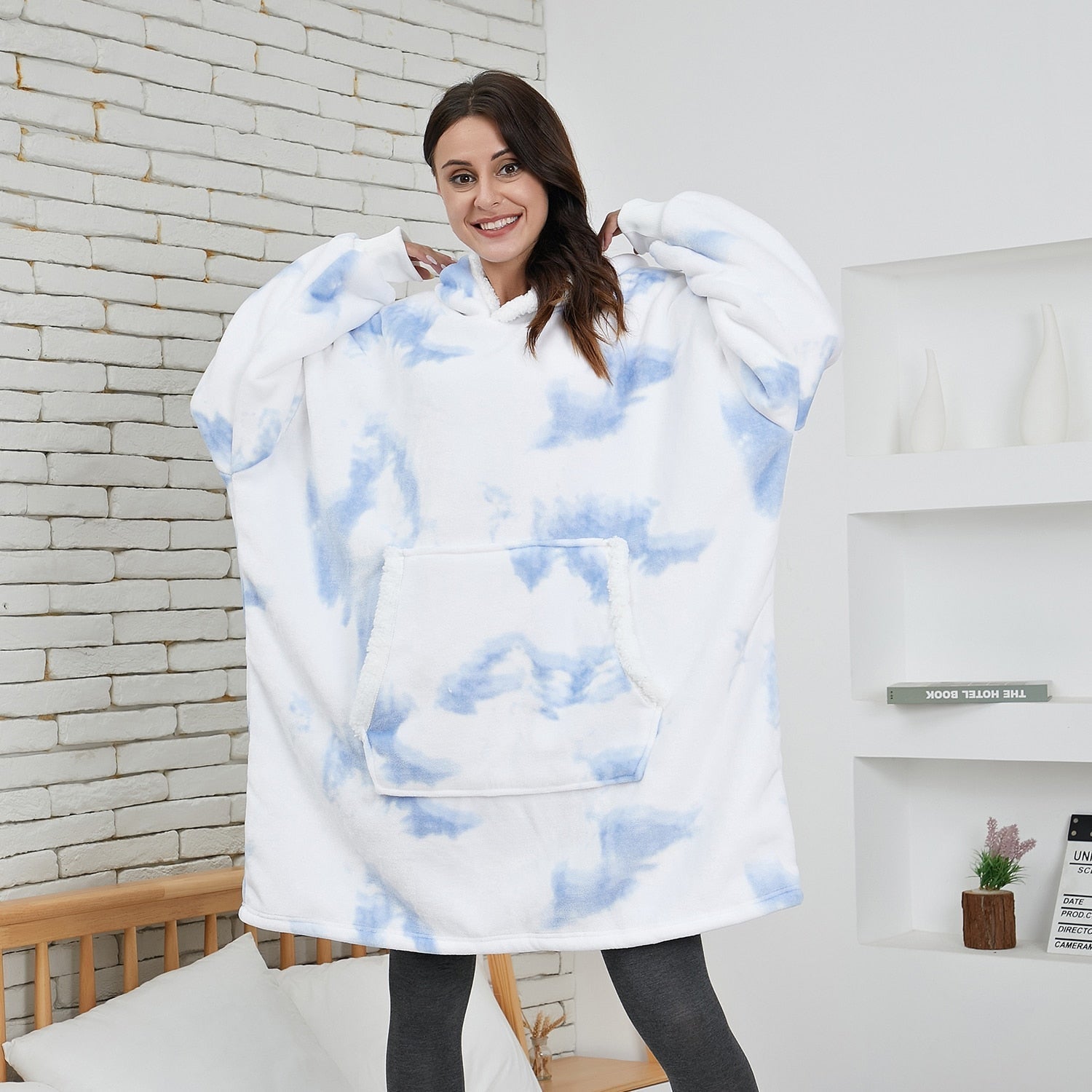 Lorilee | Warme Langärmelig Hoodie Decke Mit Taschen