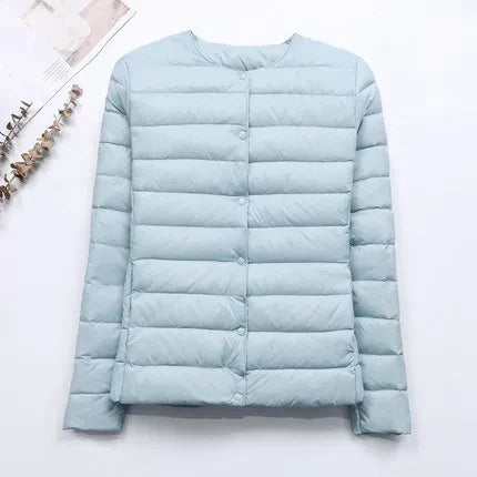 Apolline - Leichte Daunenjacke ohne Kragen Frau Herbst-Winter