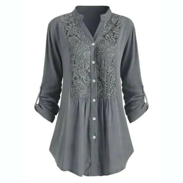 Kimberlyn | Lange Bluse mit Puffärmeln für Frauen