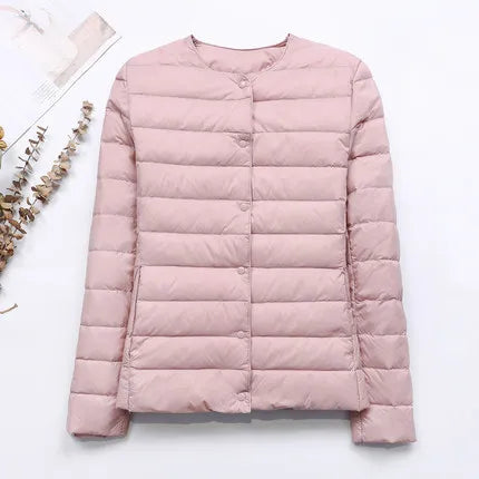 Apolline - Leichte Daunenjacke ohne Kragen Frau Herbst-Winter
