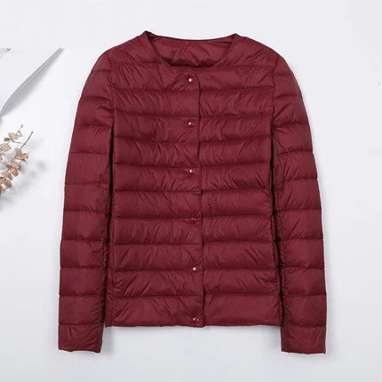 Apolline - Leichte Daunenjacke ohne Kragen Frau Herbst-Winter
