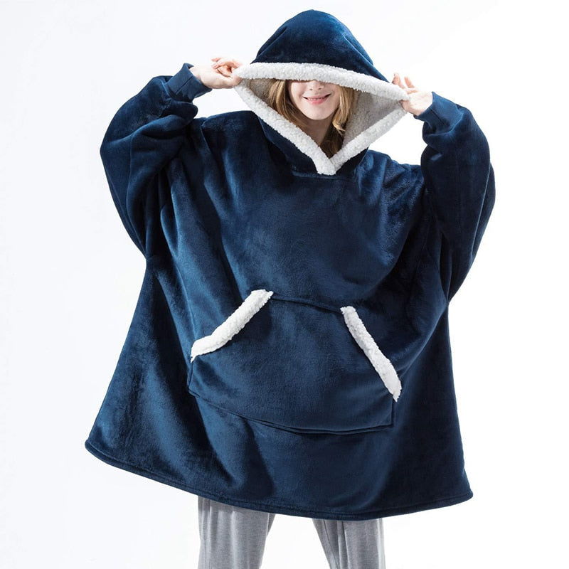 Lorilee | Warme Langärmelig Hoodie Decke Mit Taschen