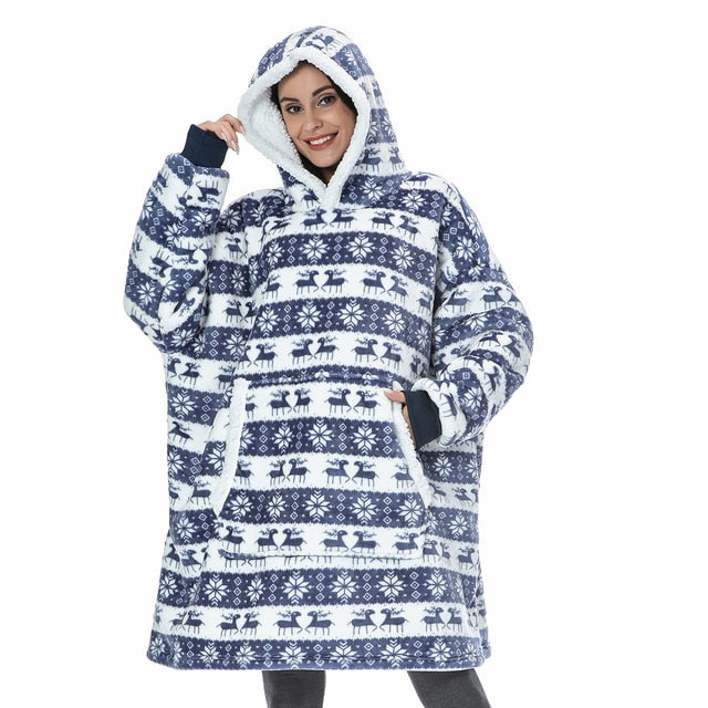 Lorilee | Warme Langärmelig Hoodie Decke Mit Taschen