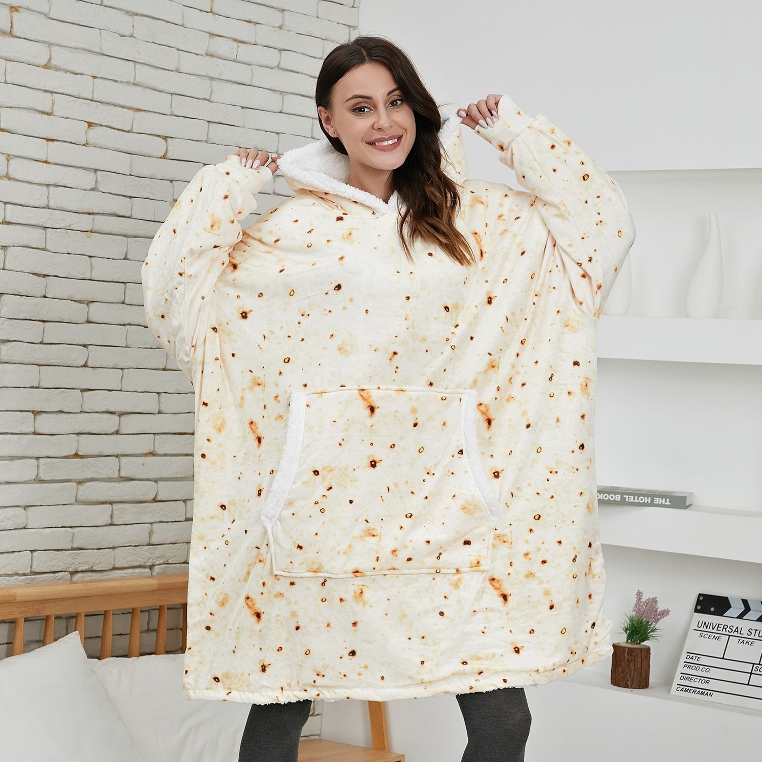 Lorilee | Warme Langärmelig Hoodie Decke Mit Taschen