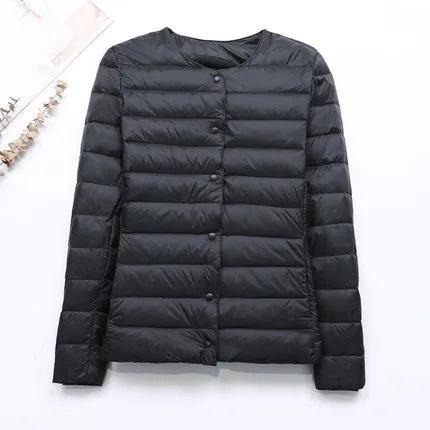 Apolline - Leichte Daunenjacke ohne Kragen Frau Herbst-Winter