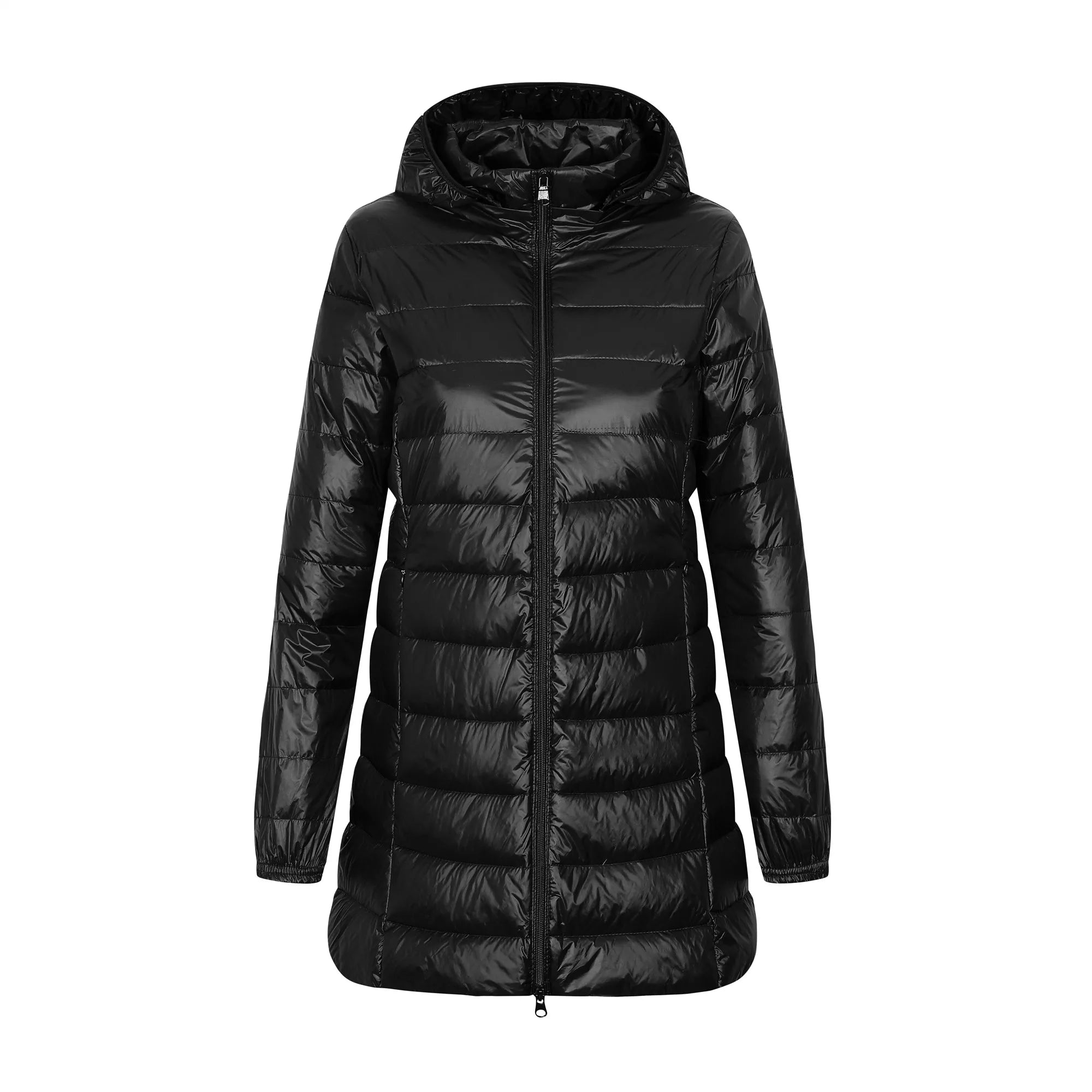 Lara – Lange Damen-Daunenjacke mit Abnehmbarer Kapuze